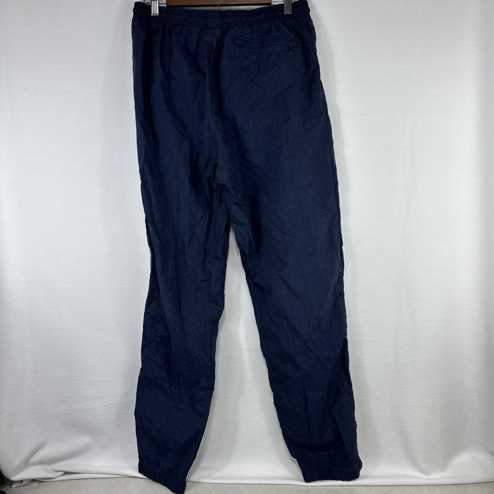 Vintage‎ Nike Track Pants Men's Large Navy Blue Swoosh Windbreaker Y2K 90s - Picture 8 of 11